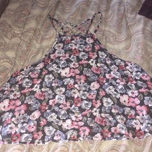 Hollister floral print halter tank top